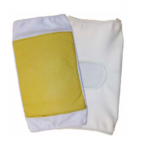 Pull on style Soft Padded Knee Pads - Stretchy Elastic Cotton with Grain Leather Cover | Impacto | All Safety