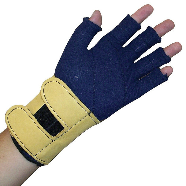 Anti-Impact Nylon Glove Liner with Wrist Support - 3/4 Finger Style | Impacto | All Safety