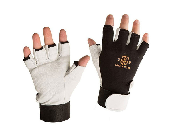 IMPACTO Pearl Leather Anti-Vibration Half Finger Glove BG401