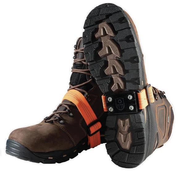 MIDCLEAT Traction Series - Replaceable Smaller 3/8" Brass Cleats and HIVIS Strap | Impacto | All Safety