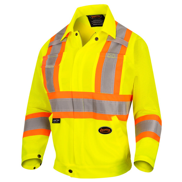 Women's Hi-Vis Traffic Safety Jacket - Hi-Vis Yellow/Green | Pioneer 5999JW