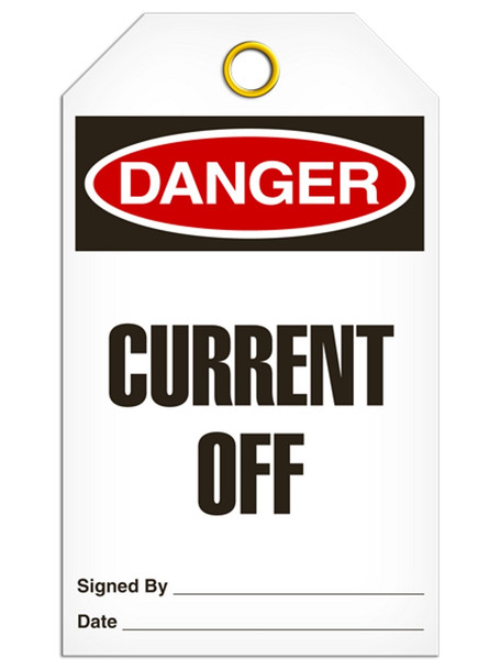 Danger - Current Off | Pack of 25 | Incom Signs | All Safety