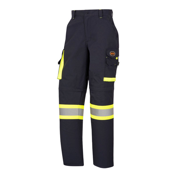 Hi-Vis Convertible Zip-Off Safety Cargo Pants - Navy 4468 | All Safety