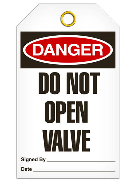 Danger - Do Not Open Valve | Pack of 25 | Incom Signs | All Safety