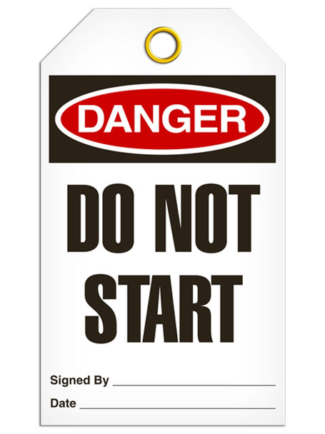 Danger - Do Not Start Safety Tag | Pack of 25 | Incom Signs | All Safety