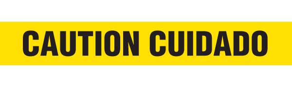 CAUTION CUIDADO Barricade Tape | Pack of 12 | Value (1.5 MIL) | Incom Signs | All Safety