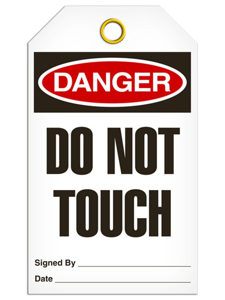 Danger - Do Not Touch Safety Tag | Pack of 25 | Incom Signs | All Safety