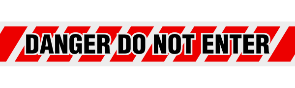 DANGER DNE Barricade Tape | Contractor (2.0 MIL) | Incom Signs | All Safety