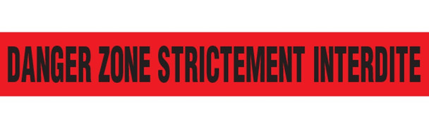 DANGER ZONE STRI.INTERD. Barr Tape | Pack of 12 | Contractor (2.0 MIL) | INCOM BT1004