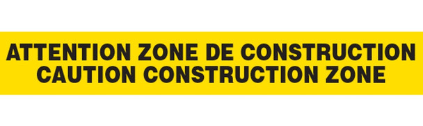ATTENTION ZONE de Barricade Tape | Pack of 12 | Contractor (2.0 MIL) | INCOM BT1013