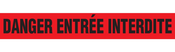DANGER ENTREE INTERDITE Barricade Tape | Pack of 12 | Contractor (2.0 MIL) | Incom Signs | All Safety