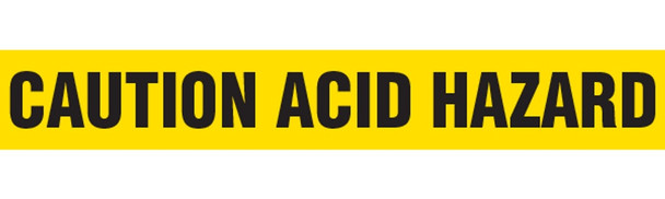 CAUTION ACID HAZARD Barricade Tape | Pack of 12 | Contractor (2.0 MIL) | INCOM BT1020