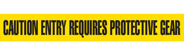 CAUTION ENTRY REQUIRES Barricade Tape | Contractor (2.0 MIL) | Incom Signs | All Safety