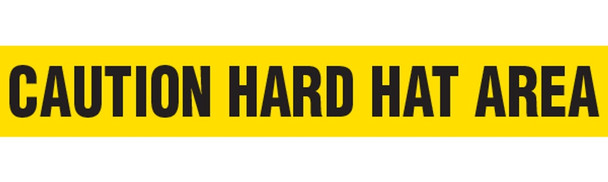 CAUTION HARD HAT AREA Barricade Tape | Pack of 12 | Contractor (2.0 MIL) | INCOM BT1024
