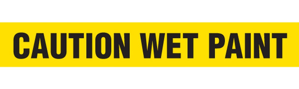 CAUTION WET PAINT Barricade Tape | Pack of 12 | Contractor (2.0 MIL) | INCOM BT1030