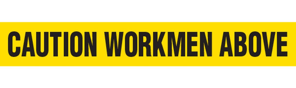 CAUTION WORKMEN ABOVE Barricade Tape | Pack of 12 | Contractor (2.0 MIL) | INCOM BT1039