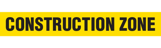 CONSTRUCTION ZONE Barricade Tape | Pack of 12 | Contractor (2.0 MIL) | INCOM BT1043