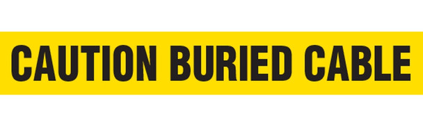 CAUTION BURIED CABLE Barricade Tape | Pack of 12 | Contractor (2.0 MIL) | Incom Signs | All Safety