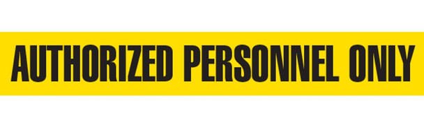 AUTHORIZED PERSONNEL ONLY Barricade Tape | Pack of 12 | Contractor (2.0 MIL) | Incom Signs | All Safety