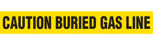 CAUTION BURIED GAS LINE Barricade Tape | Pack of 12 | Contractor (2.0 MIL) | Incom Signs | All Safety