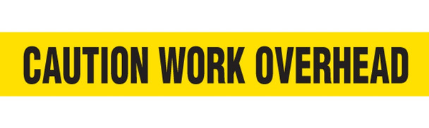 CAUTION WORK OVERHEAD Barricade Tape | Contractor (2.0 MIL) | Incom Signs | All Safety