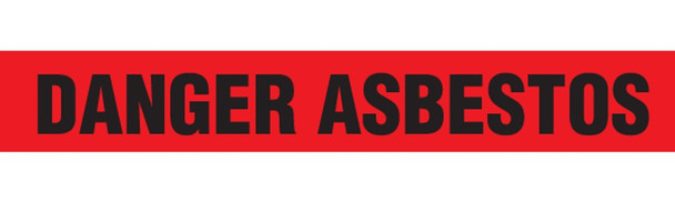 DANGER ASBESTOS Barricade Tape | Pack of 12 | Contractor (2.0 MIL) | Incom Signs | All Safety