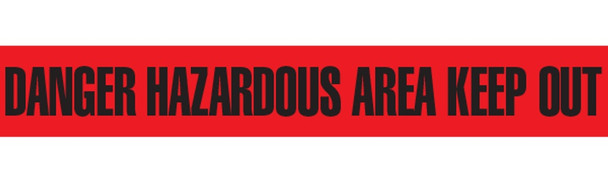 DANGER HAZARDOUS Barricade Tape | Pack of 12 | Contractor (2.0 MIL) | INCOM BT1062