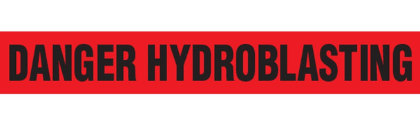 DANGER HYDROBLASTING Barricade Tape - Contractor Grade (Pack of 12 Rolls) BT1070