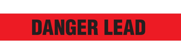 3" x 1000' DANGER LEAD Barricade Tape - Contractor Grade (Pack of 12 Rolls) | Incom Signs | All Safety
