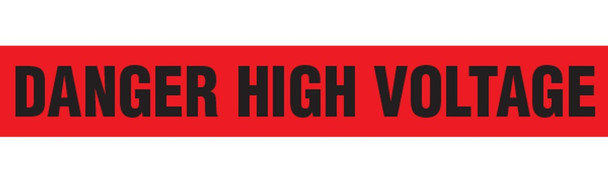 DANGER HIGH VOLTAGE Barricade Tape - Contractor Grade (Pack of 12 Rolls) | Incom Signs | All Safety