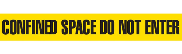 CONFINED SPACE DO NOT Barricade Tape - Contractor Grade (Pack of 12 Rolls) BT10201