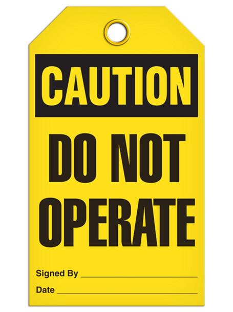 Caution - Do Not Operate | Pack of 25 | Incom Signs | All Safety