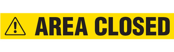 AREA CLOSED Barricade Tape - Contractor Grade - Yellow - (Pack of 12 Rolls) | Incom Signs | All Safety