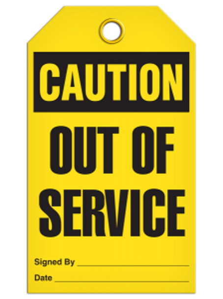 Caution - Out Of Service | Pack of 25 | INCOM TG3004