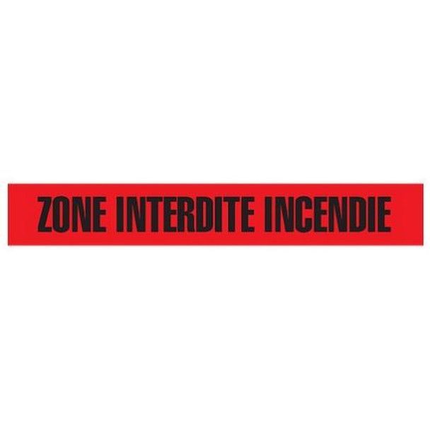 ZONE INTERDITE INCENDIE Dispenser Boxed Barricade Tape - Red (Pack of 12 Rolls) | Incom Signs | All Safety