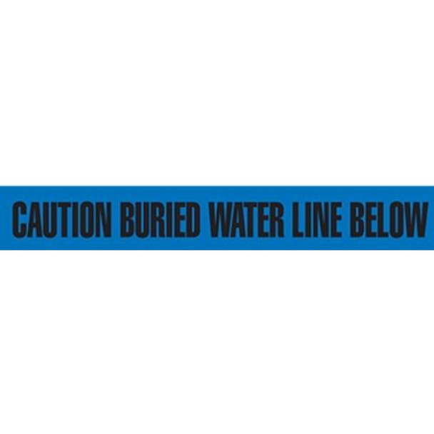 3" CAUTION BURIED WATER LINE BELOW Utility Barrier Tape (Pack of 12 Rolls) | Incom Signs | All Safety