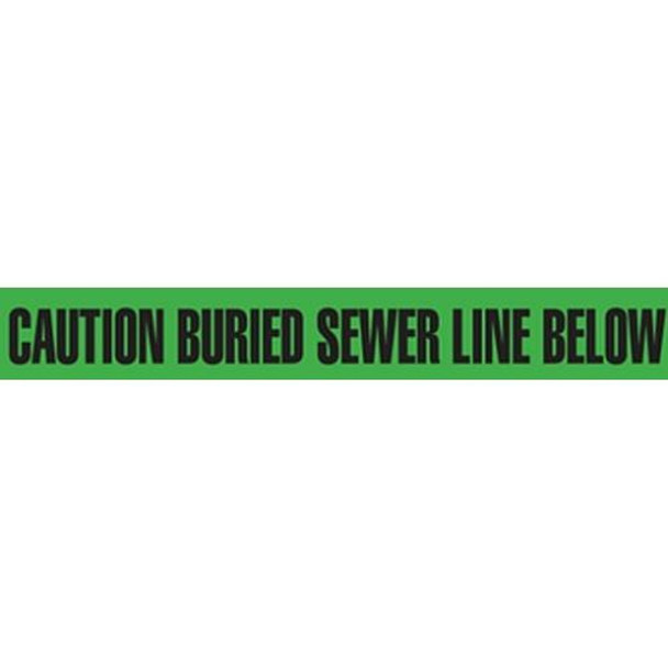 3" CAUTION BURIED SEWER LINE BELOW Utility Barrier Tape (Pack of 12 Rolls) | Incom Signs | All Safety