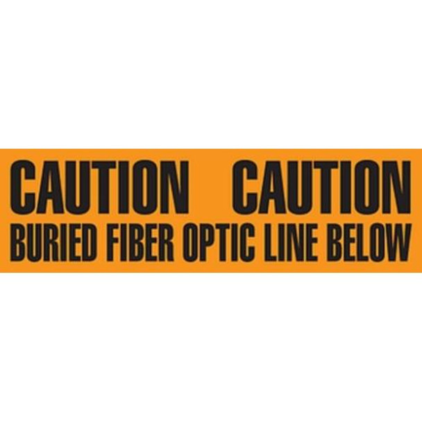 6" CAUTION BURIED FIBER OPTIC LINE BELOW Utility Barrier Tape (Pack of 6 Rolls) | Incom Signs | All Safety