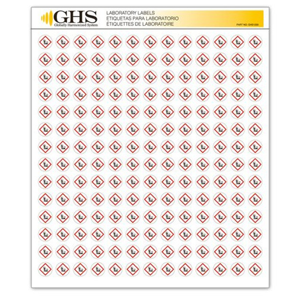 0.5" Skull Crossbones Pictogram Label - 1,820/Pad GHS1232