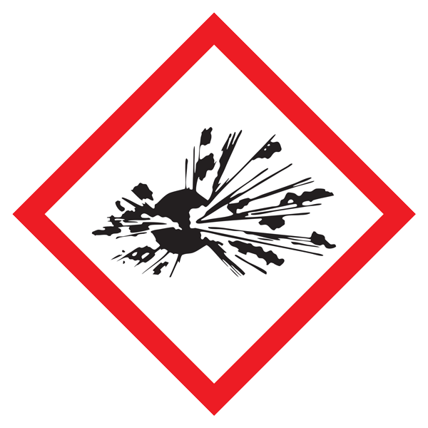 1" Exploding Bomb Pictogram Label - 1120/Pad | Incom Signs | All Safety