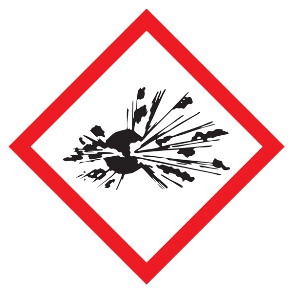 10.75" x 10.75" Exploding Bomb Pictogram Placard | Incom Signs | All Safety