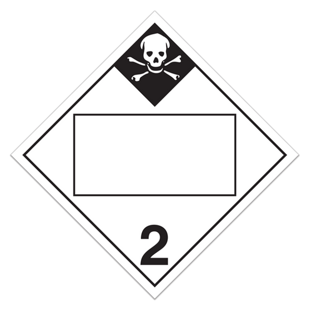 Class 2.3 Worded Labels "Inhalation Hazard 2" Sign (Pack of 100 pcs) TA230PIN