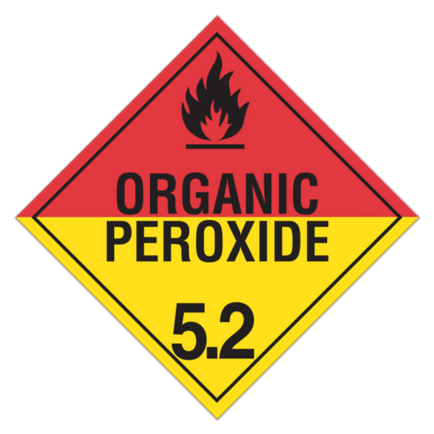Class 5.2 "Organic Peroxide 5.2" Sign (Pack of 100 pcs) TA521
