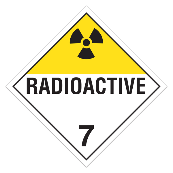 Class 7 "Radioactive 7" Sign (Pack of 100 pcs) | Incom Signs | All Safety