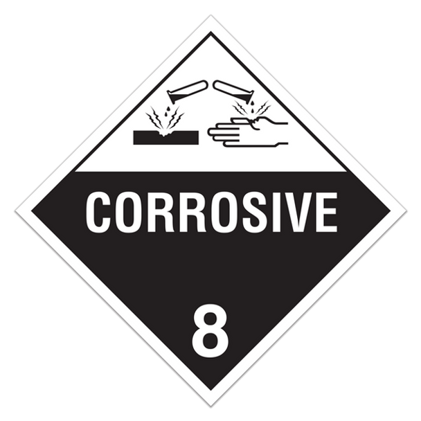 Class 8 "Corrosive 8" Sign (Pack of 100 pcs) TA800