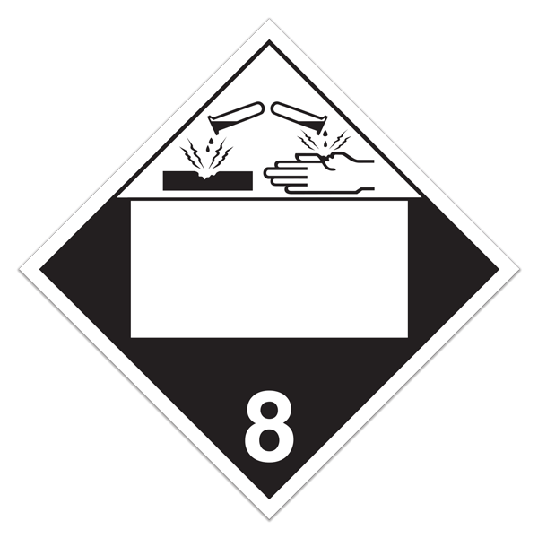 Class 8 Worded Placard "Corrosive" Sign (Pack of 100 pcs) | Incom Signs | All Safety