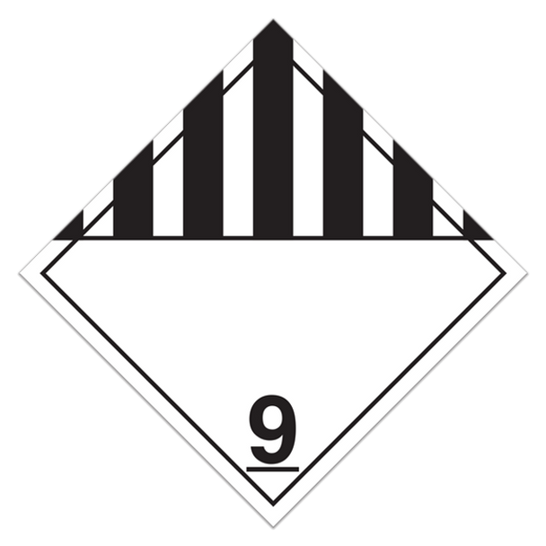 Class 9 "Hazardous Materials 9" Sign (Pack of 100 pcs) TA960