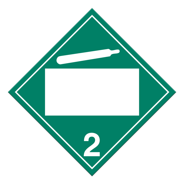 Class 2.2 Worded Placard - Non-Flammable and Non-Toxic Gasses (Pack of 100 pcs) - Tagboard | Incom Signs | All Safety