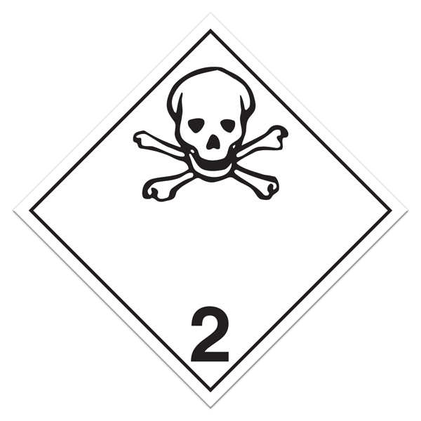 Class 2.3 Toxic Gases Placard (Pack of 100 pcs) | Incom Signs | All Safety