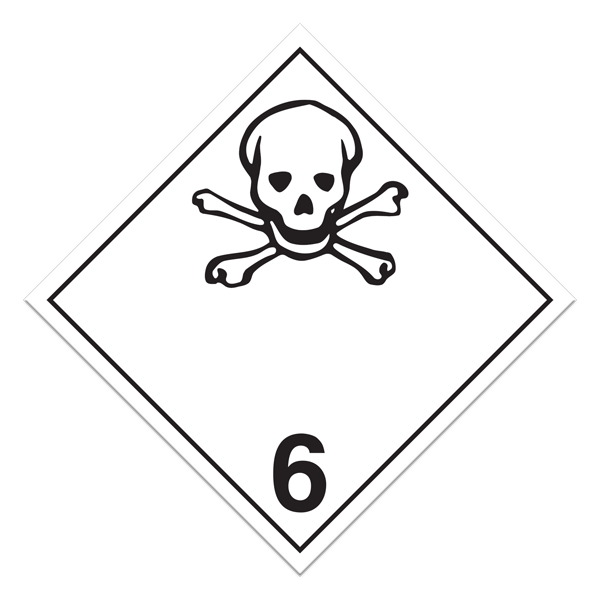 Class 6.1 Toxic Substances International Placards (Pack Of 100 Pcs) | Incom Signs | All Safety